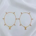 Kundan stone Anklet (code 256 pink)