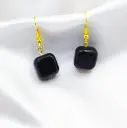 Square stone beads earrings (code 237)