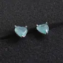 CZ heart shape stone ear stud (code 138)