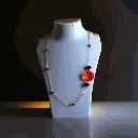 Crimson Orb Cascade Necklace (67241)