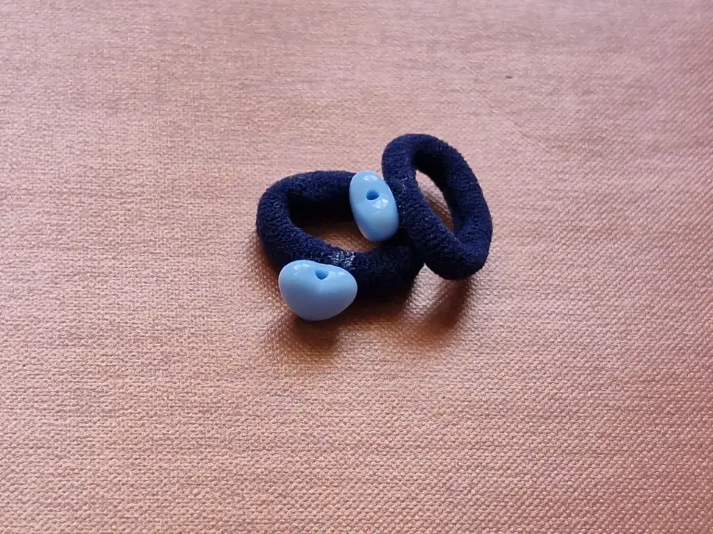 Mini Elastic Band with Heart (code 092) (Blue)