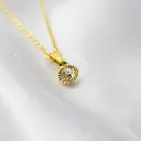 Anti-tarnish chain with a crystal stone pendent (Code 181)