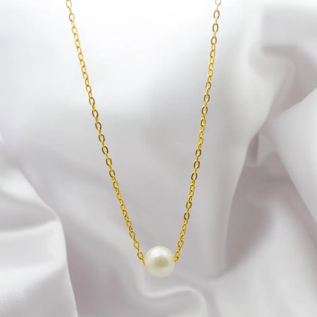Anti-tarnish Chain with pearl (code 183)