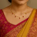 Anti-tarnish chain with Kundan Stone necklace (code 255)