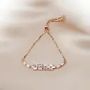 Crystal bar delicate chain bracelet (code 269)