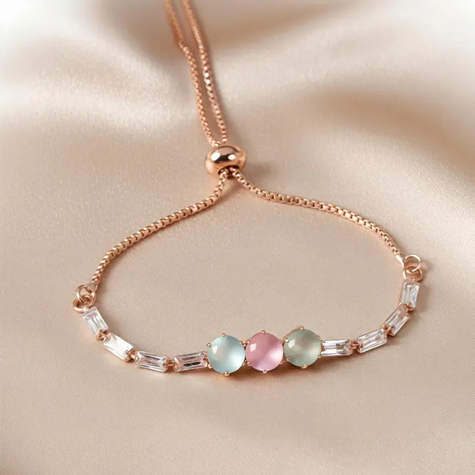 Pastel and crystal slider bracelet (code 270)