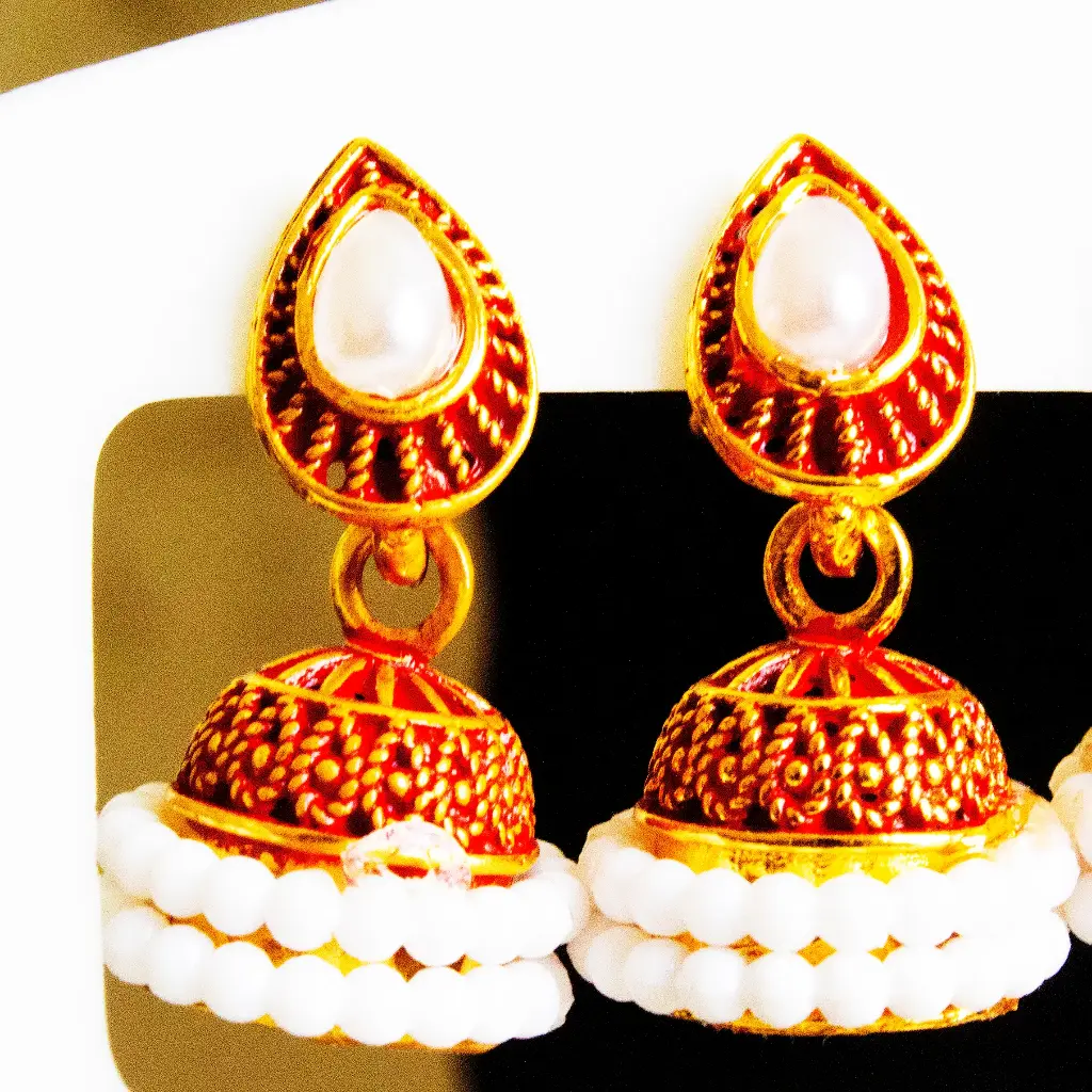 Pearl stud jumka _1 pair (code 285)