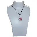 Black cord resin pendant necklace (code 292)