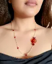 Crimson Orb Cascade Necklace (67241)
