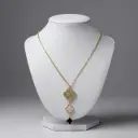 Tonal clover cascade necklace (code 368)