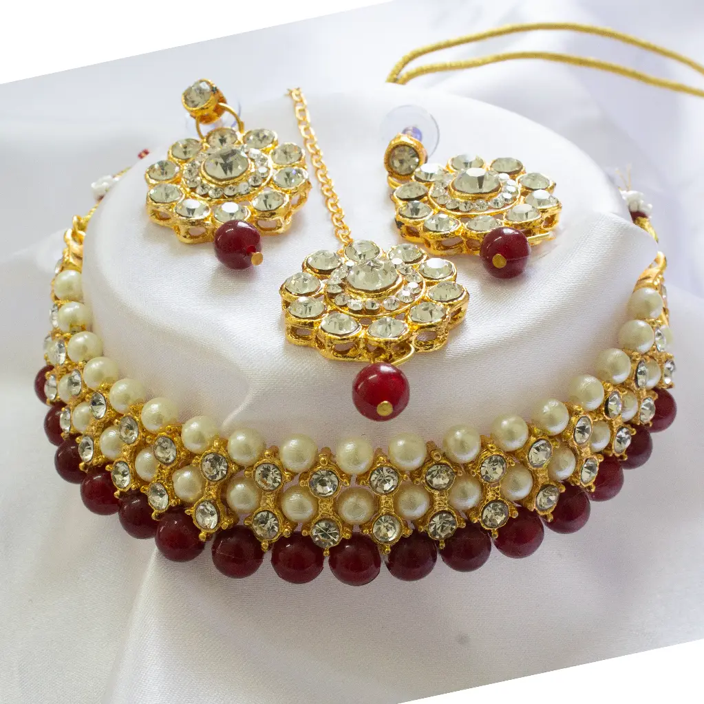 Choker earrings mangtikka set (code 112)