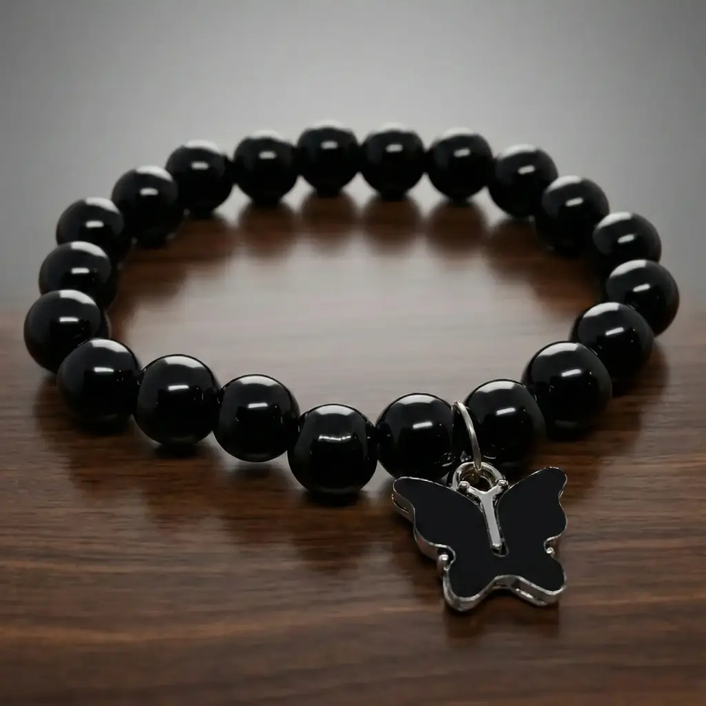 Ebony Flutter Beaded Bracelet (code 383)