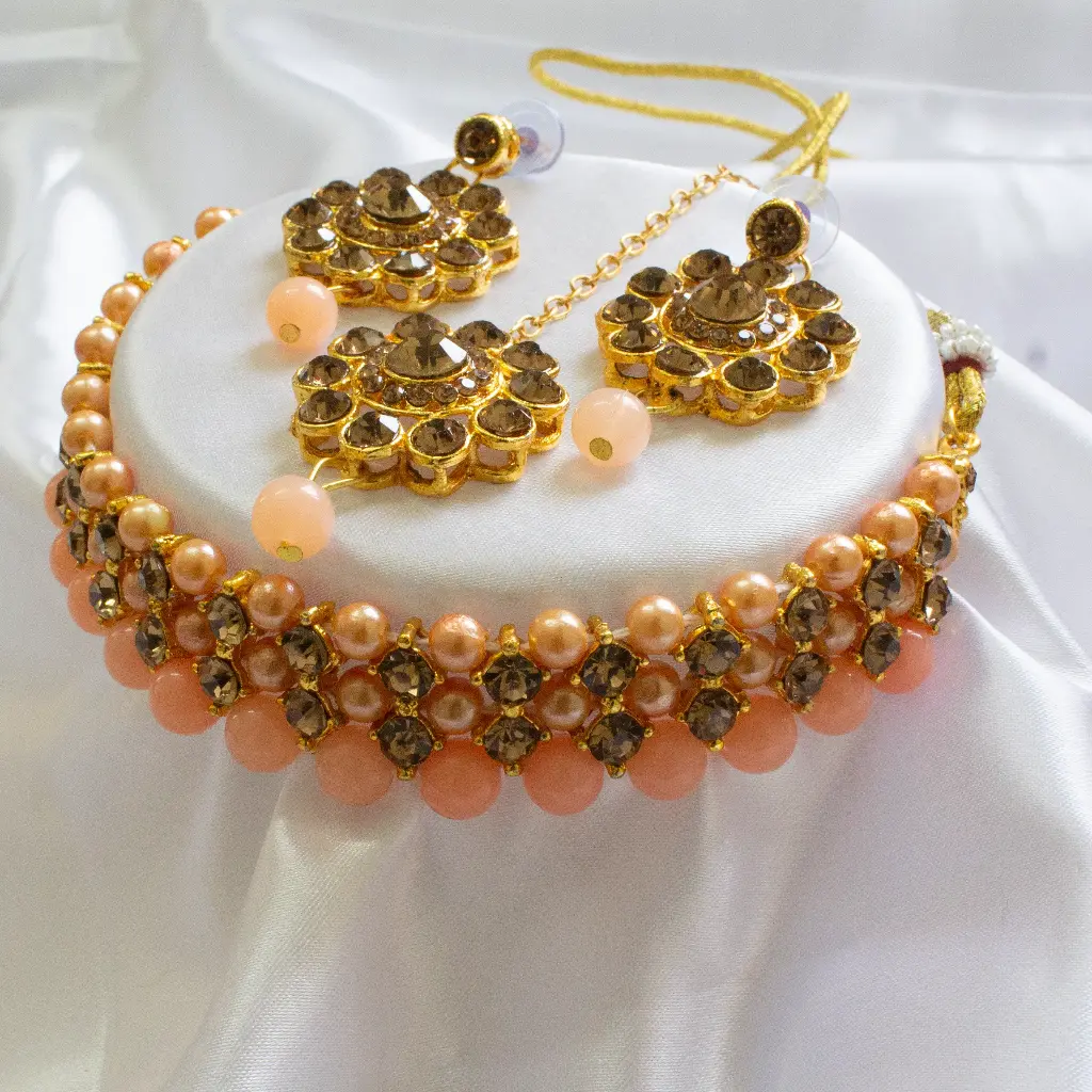 Chocker Earrings Mangtikka set (code 113)