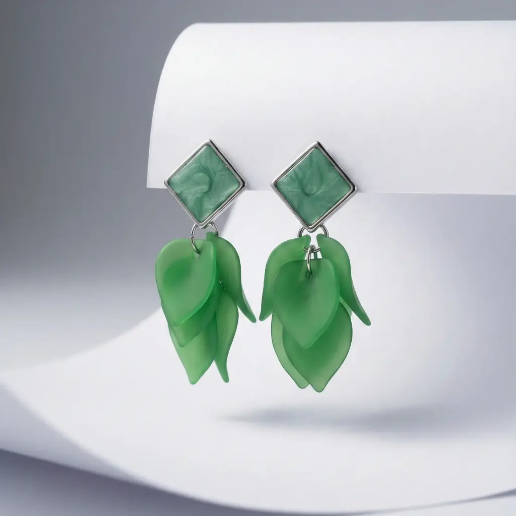 Hariyali Drops Earrings (Code 395)