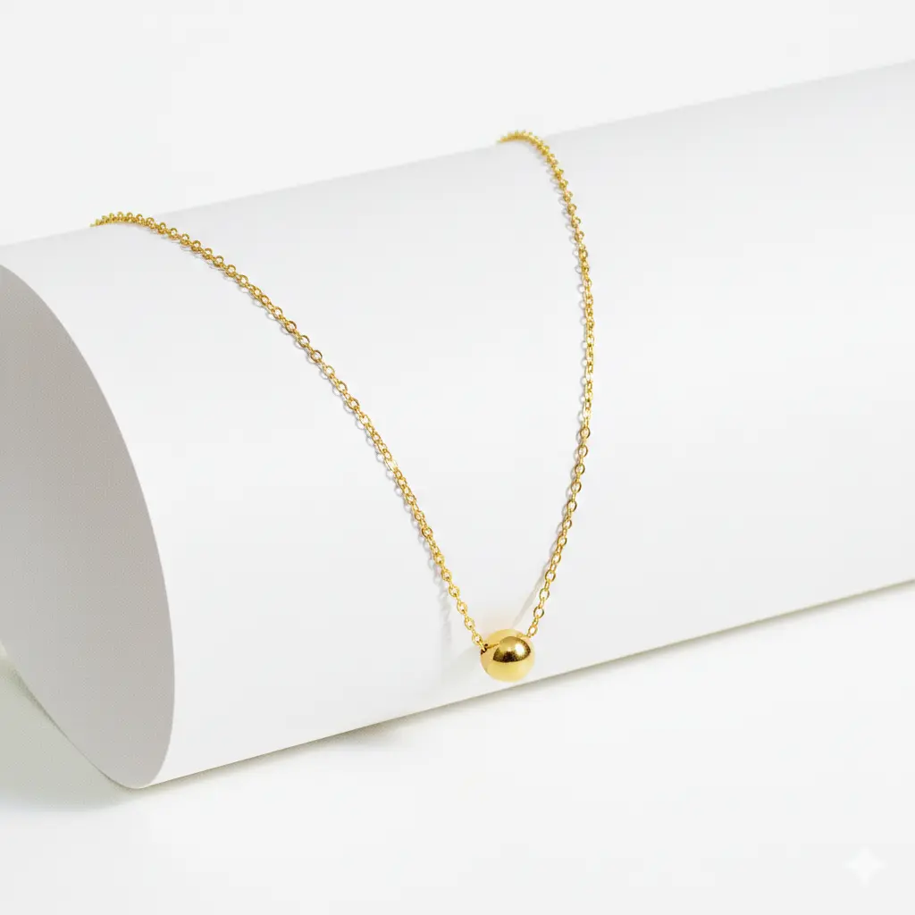 Golden Bead Necklace (code 303)