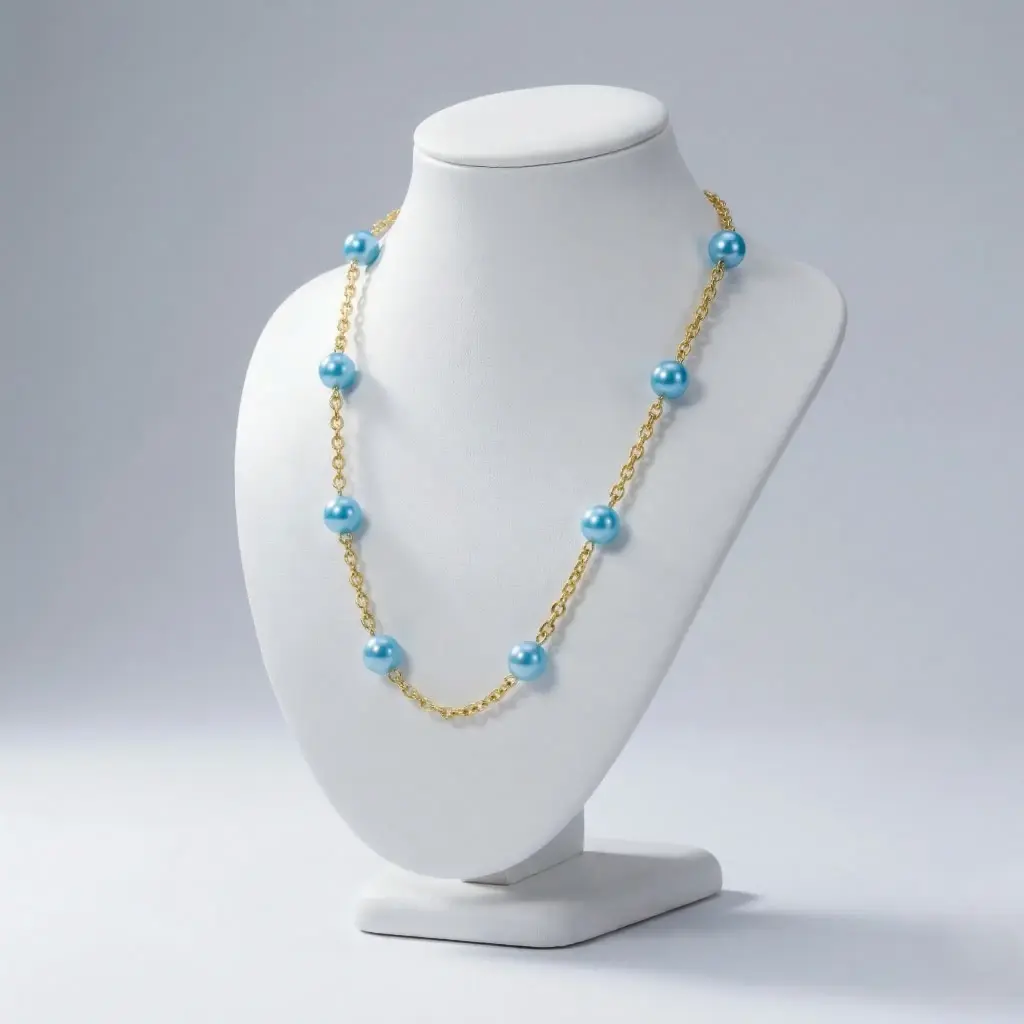 Long chain beaded necklace (Code 222)