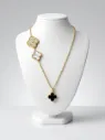 Tonal clover side pendant necklace (code 414)