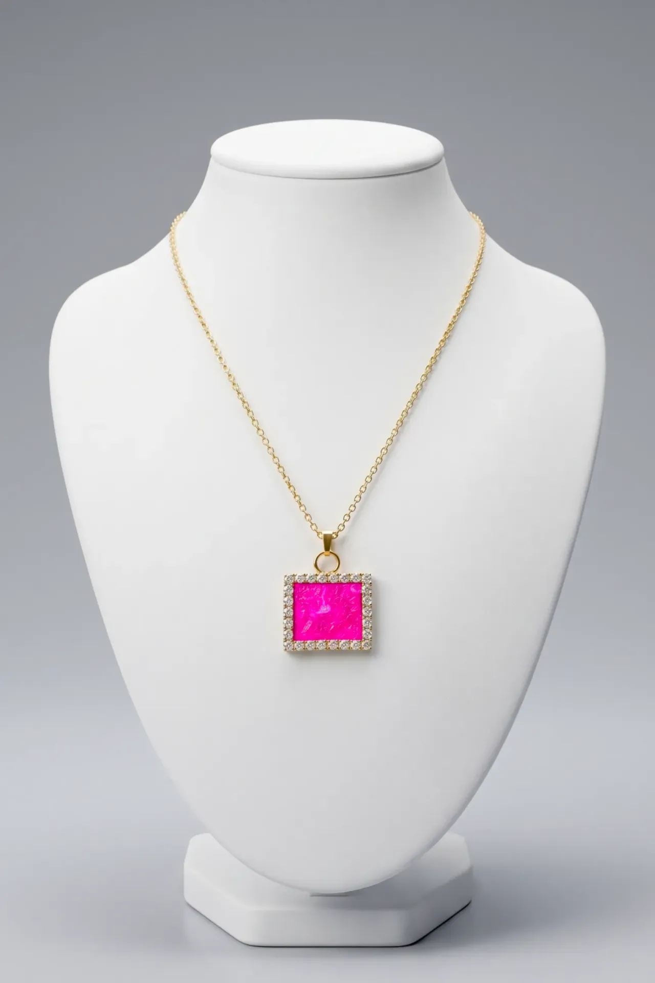 Roseate Square Anti-tarnish Necklace (code 413)