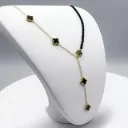 Handmade beaded clover necklace (code 422)