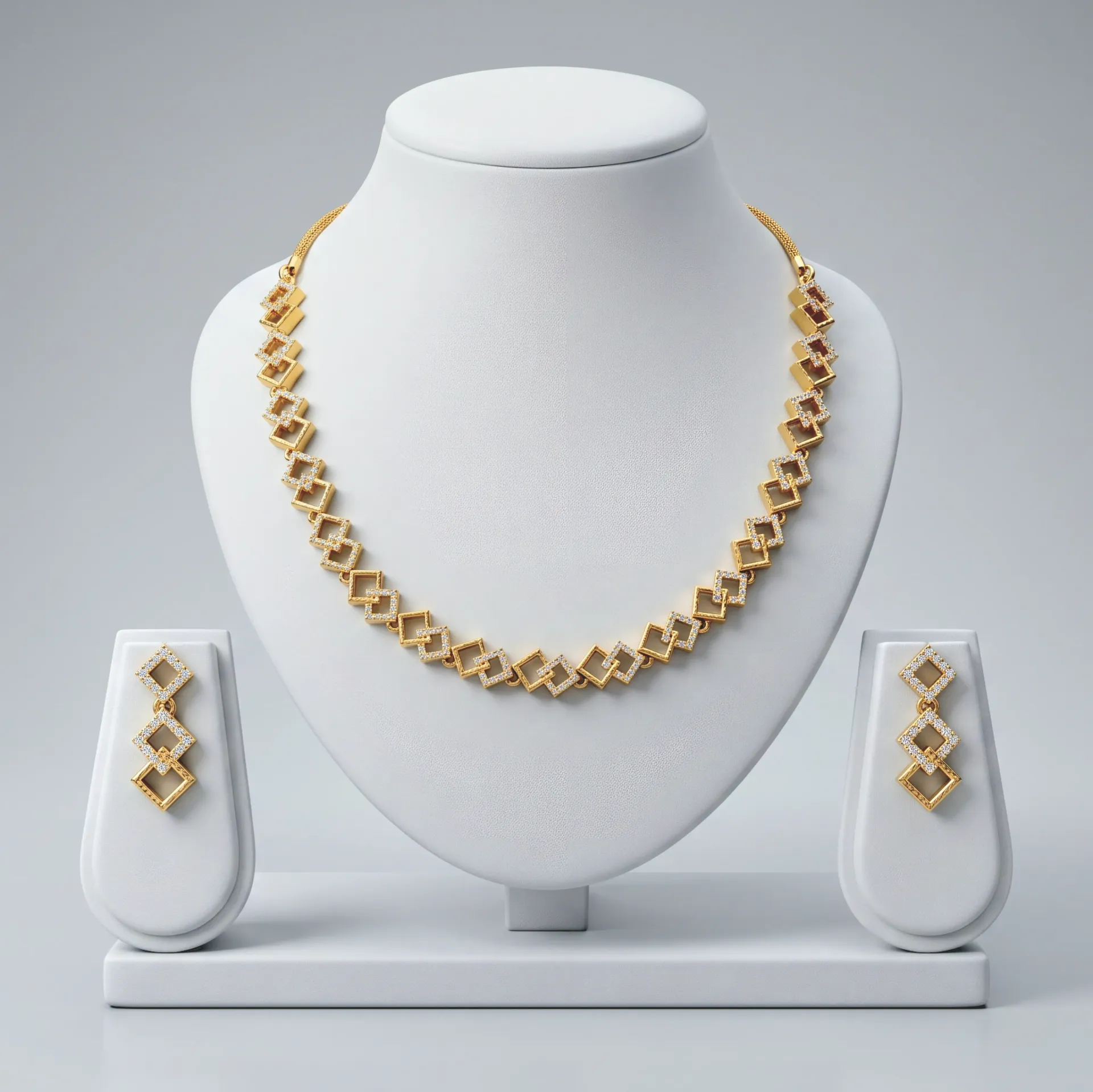 American Diamond necklace set (N001)