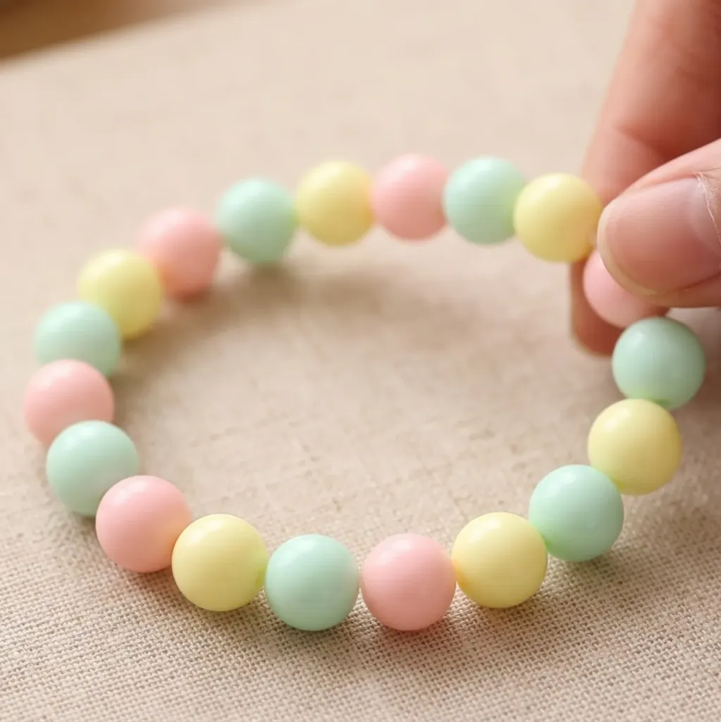 Pastel beades strechable bracelet (Code 70)
