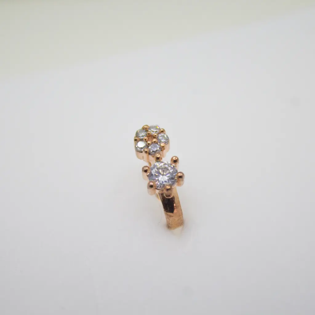 American Diamond Rose gold plated Nose pin (code 131)