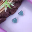 CZ heart shape stone ear stud (code 138)