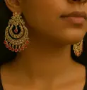 Kundan stone earrings (code 123)
