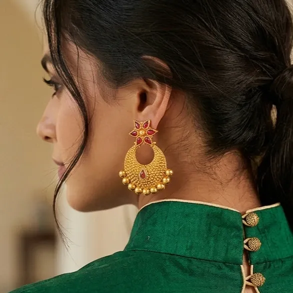 Premium pair Traditional earrings (code 126)