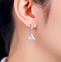 Silver plated American Diamond earrings (code 144)