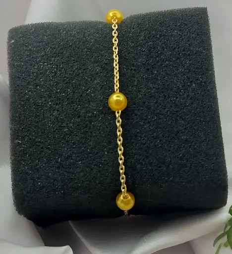 Bracelet chain with beads & lobster lock (code 206)