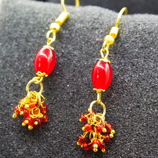 Red Dangler Earrings (Code 233)