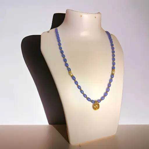 Beads necklace with small charm (code 250)