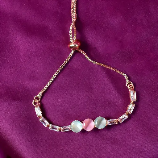 Pastel and crystal slider bracelet (code 270)