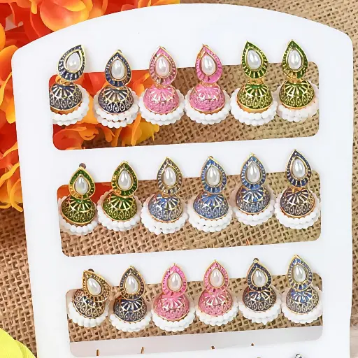 Pearl stud jumka _1 pair (code 285)