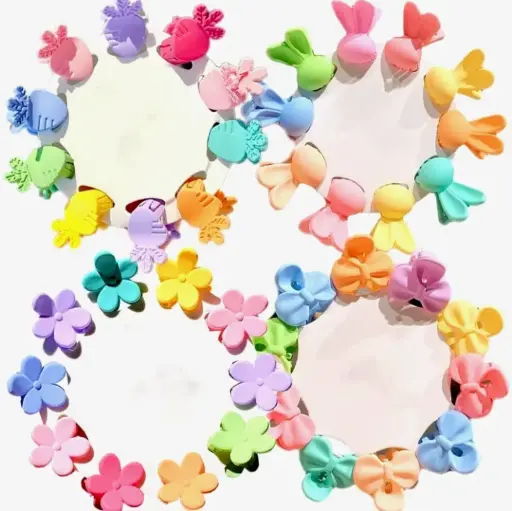 Multicolour small claw clips 10 pcs (code 236)