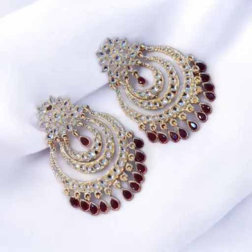 Kundan stone earrings (code 123)