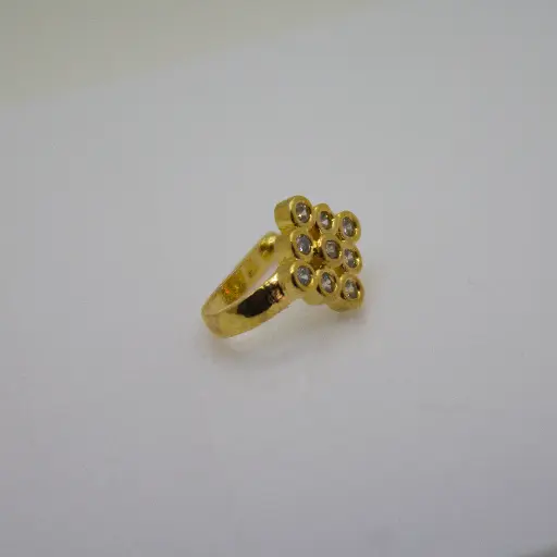 American Diamond gold plated Nose Pin (code 129)