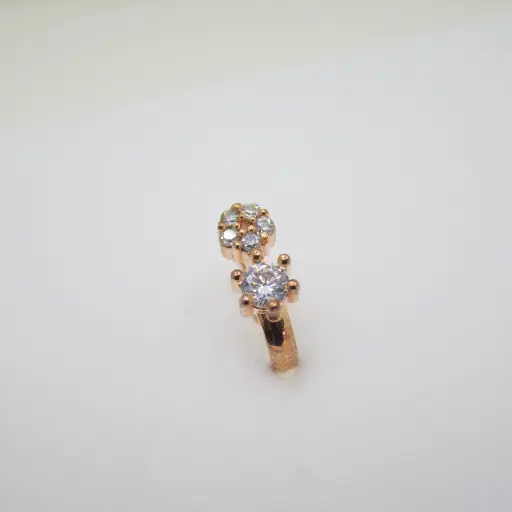 American Diamond Rose gold plated Nose pin (code 131)