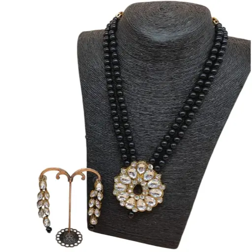 Black Necklace earrings set (code 162)