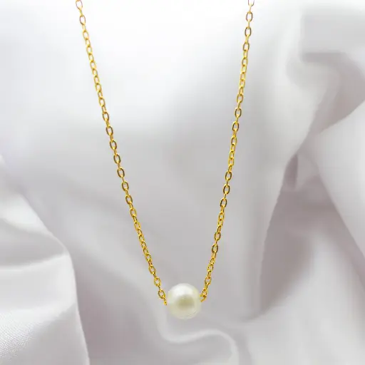 Anti-tarnish Chain with pearl (code 183)